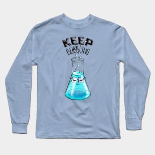 Cute Flask Character Nerdy Chemistry Lab Art Long Sleeve T-Shirt